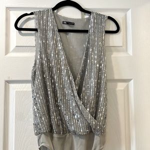 Zara Sequin Bodysuit